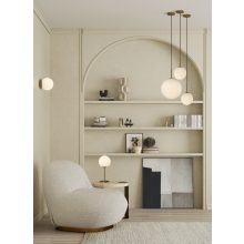 Parma Pendant lamp 3946/18 Matt Antique Gold/Opal, LED E27 15W, CL.II IP44