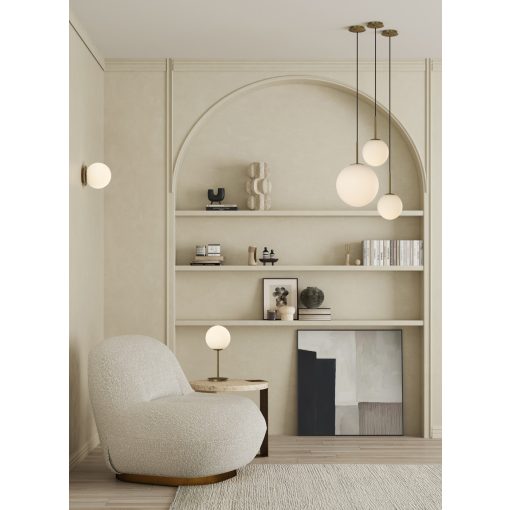 Parma Pendant lamp 3946/18 Matt Antique Gold/Opal, LED E27 15W, CL.II IP44