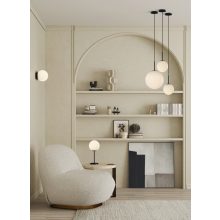 Parma Pendant lamp 3946/30 Matt Black/Opal, LED E27 15W, CL.II IP44