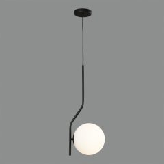   Maui Pendant lamp 8163/1 Opal/Black Matt, LED E27 15W, CL.I, (E27 max. Ø45 mm)