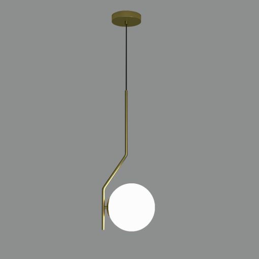 Maui Pendant lamp 8163/1 Opal/ Matt Antique Gold, LED E27 15W, CL.I, (E27 max. Ø45 mm)