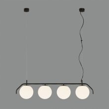 Maui Pendant lamp 8163/4L Opal/Black Matt, LED E27 4x15W, CL.I, (E27 max. Ø45 mm)
