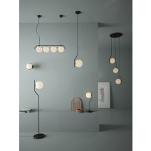 Maui Pendant lamp 8163/4L Opal/Black Matt, LED E27 4x15W, CL.I, (E27 max. Ø45 mm)