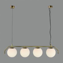 Maui Pendant lamp 8163/4L Opal/Matt Antique Gold, LED E27 4x15W, CL.I, (E27 max. Ø45 mm)