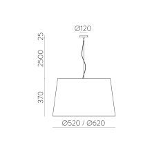 Stilo Pendant lamp 8202/62 Textured Black, LED E27 15W, CL.I, MULTI-PACK