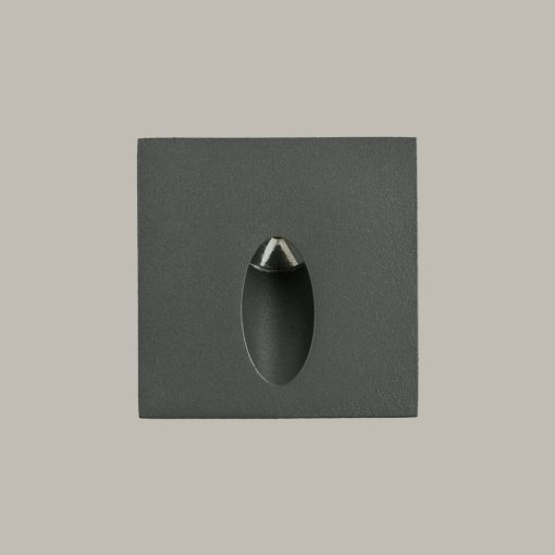 Virgo Recessed 2064 Textured Anthracite, LED 3W 3000K 60lm, CRI80 CL.II IP65