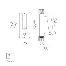 Aron Recessed 16/3240 Satin Nickel, LED 3W 3000K 315lm, CRI90 CL.I, Integrated LED, With switch