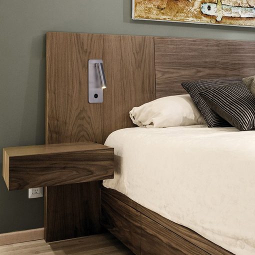 Aron Recessed 16/3240 Satin Nickel, LED 3W 3000K 315lm, CRI90 CL.I, Integrated LED, With switch