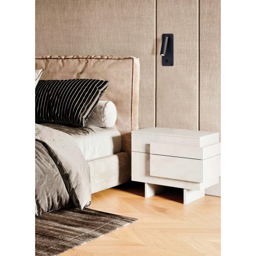 Aron Recessed 16/3240 Textured Black, LED 3W 3000K 315lm, CRI90 CL.I, Integrated LED, With switch
