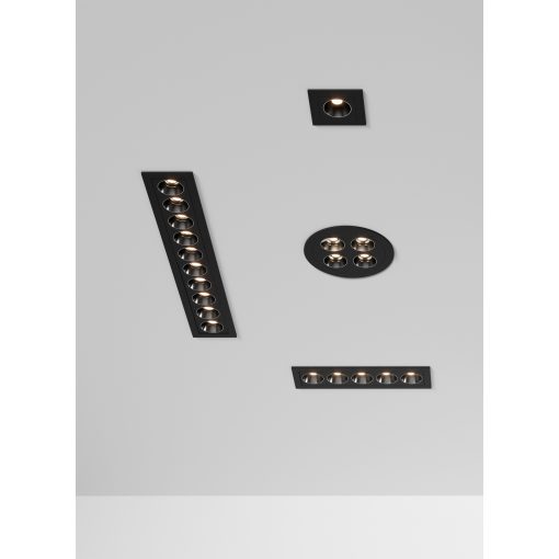 Invisible Recessed 3980/147 Textured Black, LED 12W 3000K 850lm, CRI90 CL.II, Integrated LED