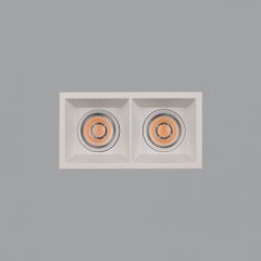   Move Recessed 3984/8 Cuadrado Textured White, LED COB 2x12W 3000K 2520lm, CRI90 CL.II IP44/IP20, MULTI-PACK
