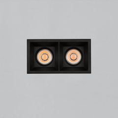   Move Recessed 3984/8 Cuadrado Textured Black, LED COB 2x12W 3000K 2520lm, CRI90 CL.II IP44/IP20, MULTI-PACK