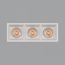 Move Recessed 3984/8 Cuadrado Textured White, LED COB 3x12W 3000K 3780lm, CRI90 CL.II IP44/IP20, MULTI-PACK
