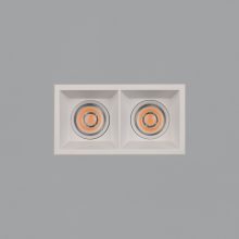 Move Recessed 3984/8 Cuadrado Textured White, LED COB 2x12W 2700K 2320lm, CRI90 CL.II IP44/IP20, MULTI-PACK