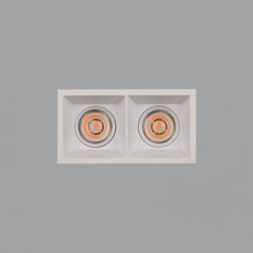 Move Recessed 3984/8 Cuadrado Textured White, LED COB 2x12W 2700K 2320lm, CRI90 CL.II IP44/IP20, MULTI-PACK