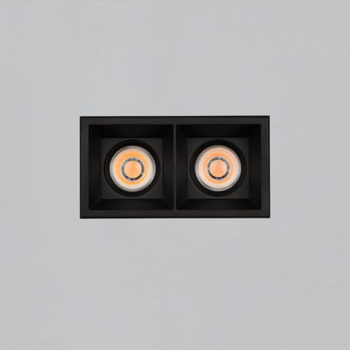 Move Recessed 3984/8 Cuadrado Textured Black, LED COB 2x12W 2700K 2320lm, CRI90 CL.II IP44/IP20, MULTI-PACK