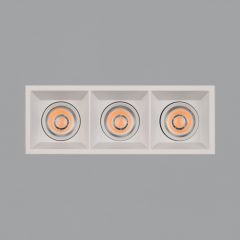   Move Recessed 3984/8 Cuadrado Textured White, LED COB 3x12W 2700K 3480lm, CRI90 CL.II IP44/IP20, MULTI-PACK