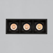 Move Recessed 3984/8 Cuadrado Textured Black, LED COB 3x12W 2700K 3480lm, CRI90 CL.II IP44/IP20, MULTI-PACK