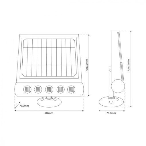 Lampa Solarna Talent 8W 4000K IP65
