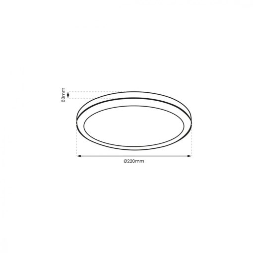 Plafon Vera 18W 4000K Fehér IP65