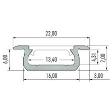 PROFIL ALUMINIOWY Fehér TYP Z 1m + KLOSZ MLECZNY