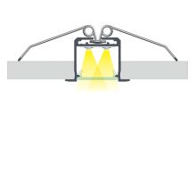 PROFIL ALUMINIOWY SREBRNY TYP K 2m + KLOSZ MLECZNY, SPRĘŻYNA MONTAŻOWA