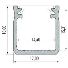 PROFIL ALUMINIOWY Fehér TYP Y 1m + KLOSZ MLECZNY