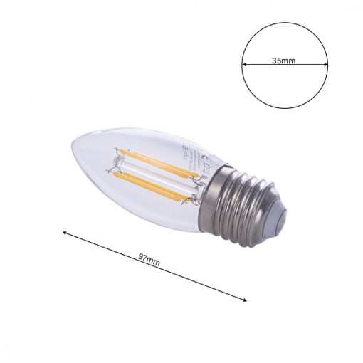 Żarówka Filamentowa LED 4W C37 E27 2700K