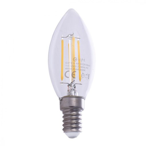 Żarówka Filamentowa LED 4W Świeczka E14 4000K
