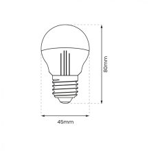 Żarówka Filamentowa LED 4W G45 E27 2700K Half Arany
