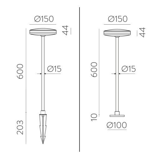 Shedir Path Light 2076 Textured Anthracite, LED 12W 3000K 1230lm, CRI90 CL.I IP65, Integrated LED