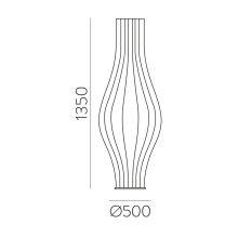 Mirta Floor lamp 3054/135 Stone, LED E27 3x15W, CL.II, Cable swith