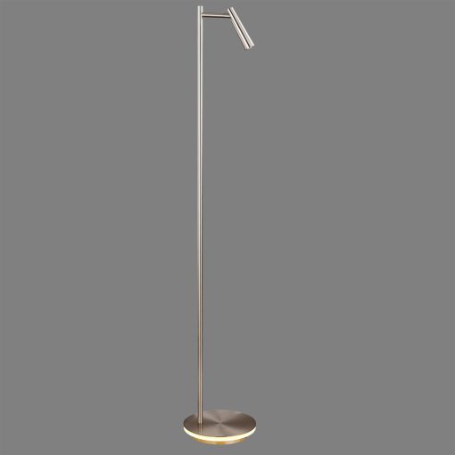 Panau Floor lamp 3660 Satin Nickel, LED 8W 3000K 720lm + 3W 3000K 285lm, CRI90 CL.II, Integrated LED, Two switches, Adjustable