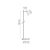   Panau Floor lamp 3660 Satin Nickel, LED 8W 3000K 720lm + 3W 3000K 285lm, CRI90 CL.II, Integrated LED, Two switches, Adjustable