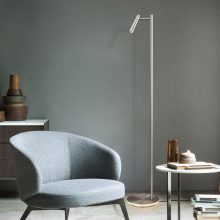 Panau Floor lamp 3660 Satin Nickel, LED 8W 3000K 720lm + 3W 3000K 285lm, CRI90 CL.II, Integrated LED, Two switches, Adjustable