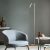   Panau Floor lamp 3660 Satin Nickel, LED 8W 3000K 720lm + 3W 3000K 285lm, CRI90 CL.II, Integrated LED, Two switches, Adjustable