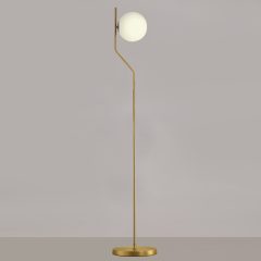   Maui Floor lamp 8163/1 Opal/Matt Antique Gold, LED E27 15W, CL.II, (E27 max. Ø45 mm)