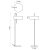   Clip Floor lamp 8178 Textured White/Black, LED E27 15W, CL.II, MULTI-PACK