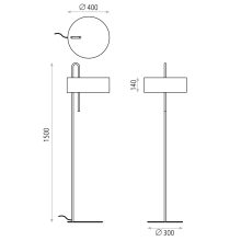 Clip Floor lamp H8178N Textured Black, LED E27 15W, CL.II, MULTI-PACK