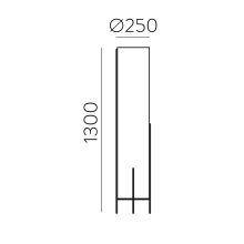 Naos Floor lamp 8191/130 Technical Gold, LED E27 15W, CL.II, MULTI-PACK, With switch