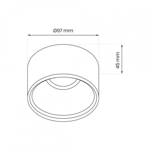 Flush-mounted luminaire Bali Round White