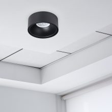 Flush-mounted luminaire Bali Round Black