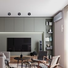 Flush-mounted luminaire Bali Round Black