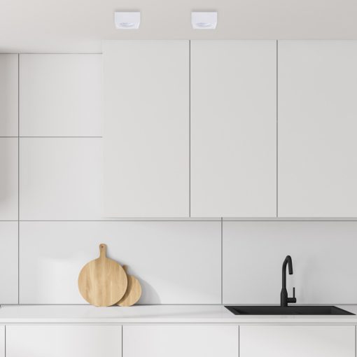 Flush-mounted luminaire Bali Square White