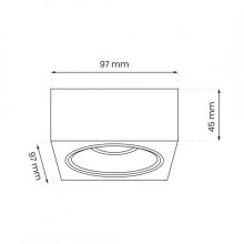 Flush-mounted luminaire Bali Square White