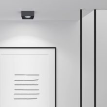 Flush-mounted luminaire Bali Square Black