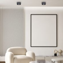 Flush-mounted luminaire Bali Square Black