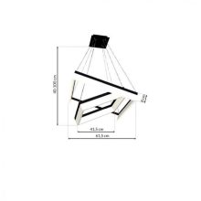 Pendant lamp NERO 80W LED