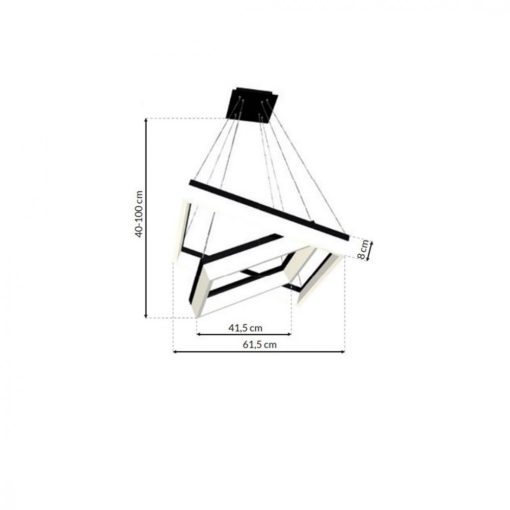 Pendant lamp NERO 80W LED