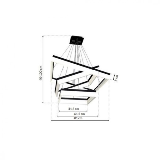 Pendant lamp NERO 140W LED